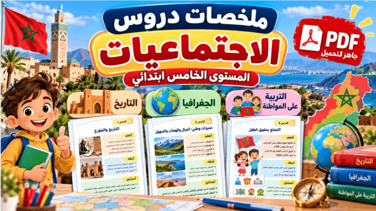 ملخصات دروس الاجتماعيات المستوى الخامس