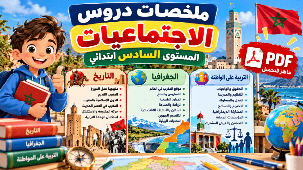 ملخصات الاجتماعيات المستوى السادس